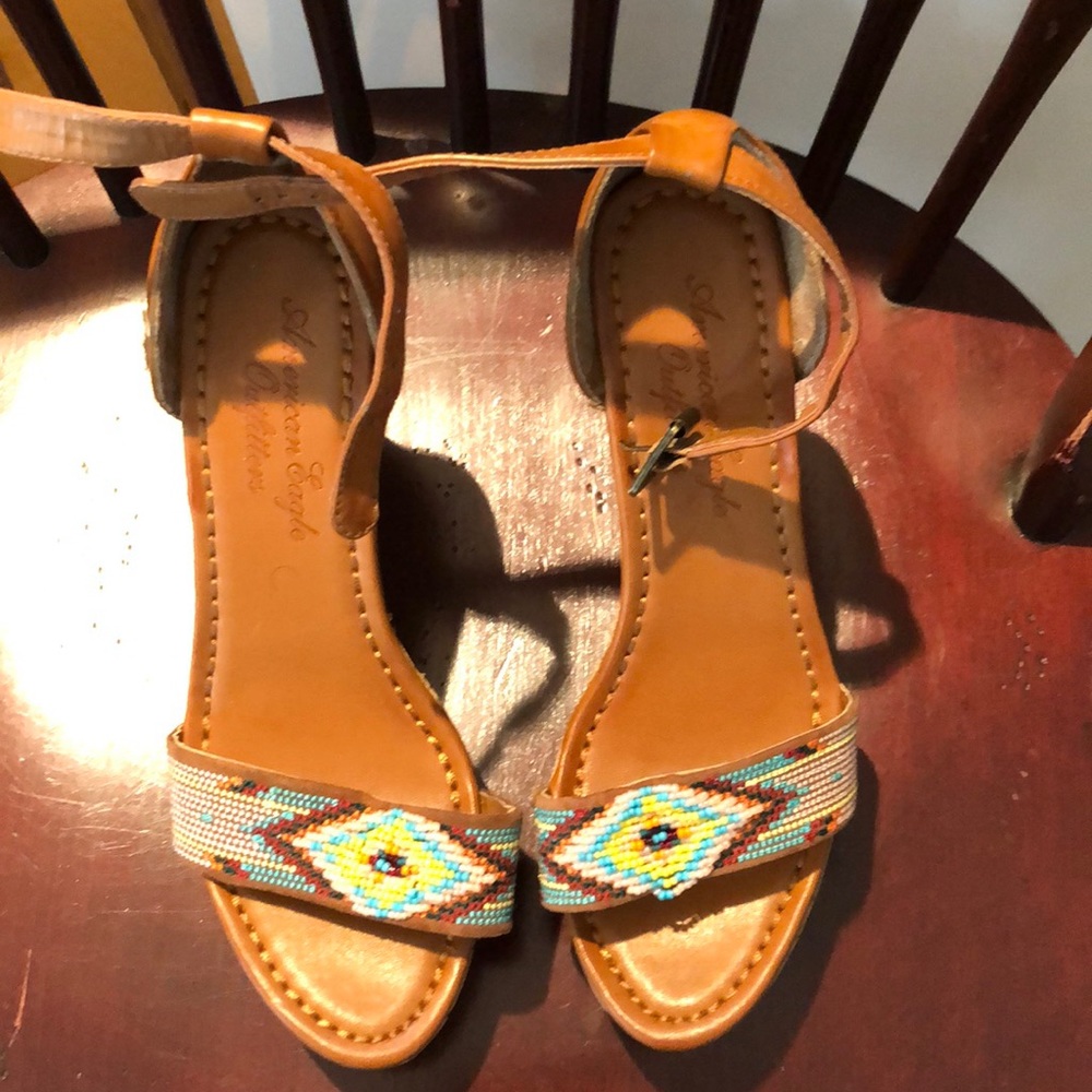 COPY - Wedge beaded sandals
